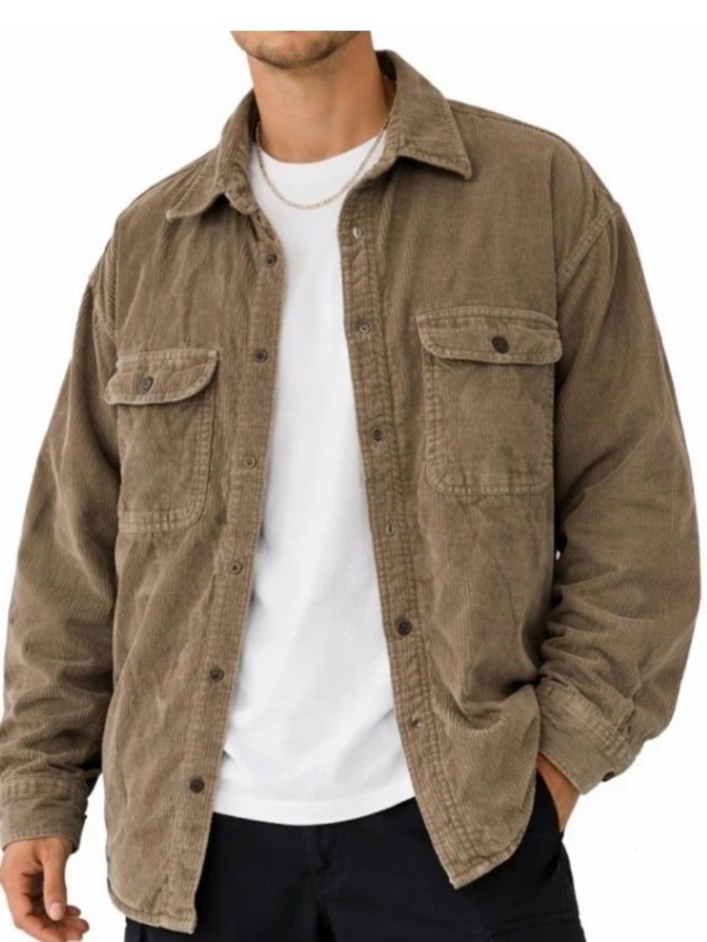 VTG 90s CORDUROY SHACKET FLEECE LINED JACKET MEN XLT ARROW USA 1851 WORK BARN